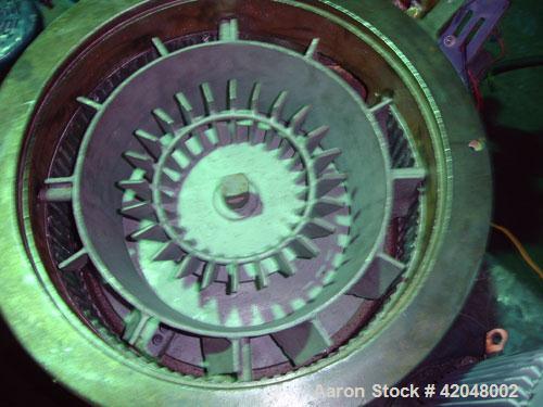 Used Mikro Air Classifying Mill, Model 30 ACM, Carbon Steel. Approximate 30’’ diameter grinding chamber. Rotor speed 4320 to 5770 rpm, driven by a 30 hp, 3/60/230/460 volt motor. Separator wheel 600 ...