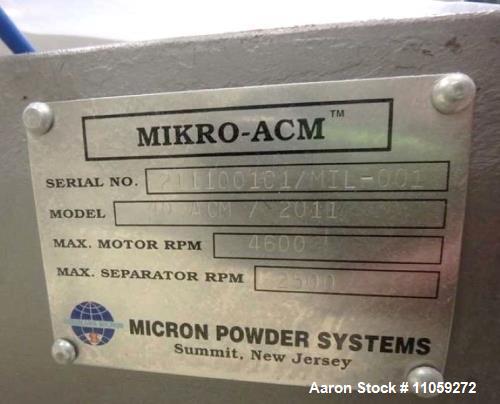 Mikro Model 40ACM Air Classifying Mill