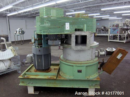 Used Mikro-ACM Pulverizer, Model 60 ACM CI, 304 Stainless Steel. 30" Diameter grinding chamber. Rotor driven by a 75 hp, 3/60/230/460 volt, 1775 rpm motor. Maximum rotor rpm 3000. 3000 to 4500 cfm ca...