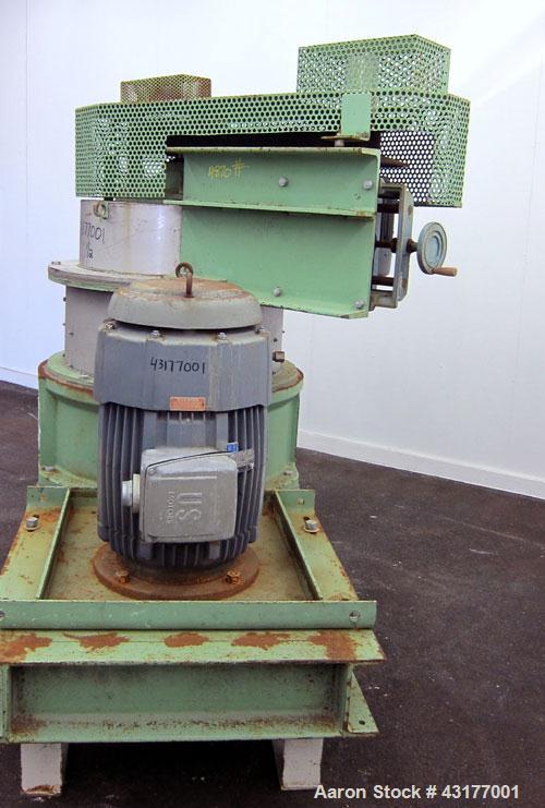 Used Mikro-ACM Pulverizer, Model 60 ACM CI, 304 Stainless Steel. 30" Diameter grinding chamber. Rotor driven by a 75 hp, 3/60/230/460 volt, 1775 rpm motor. Maximum rotor rpm 3000. 3000 to 4500 cfm ca...