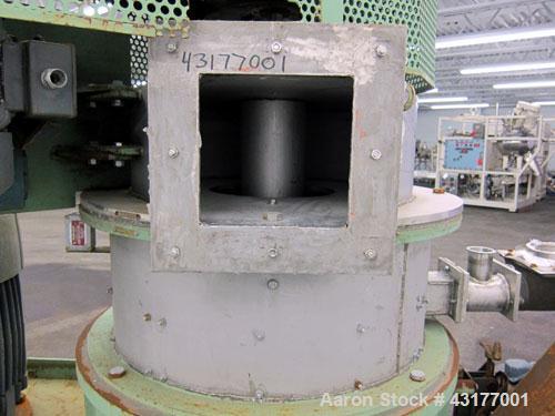 Used Mikro-ACM Pulverizer, Model 60 ACM CI, 304 Stainless Steel. 30" Diameter grinding chamber. Rotor driven by a 75 hp, 3/60/230/460 volt, 1775 rpm motor. Maximum rotor rpm 3000. 3000 to 4500 cfm ca...