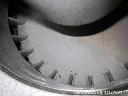 Used Mikro-ACM Pulverizer, Model 60 ACM CI, 304 Stainless Steel. 30" Diameter grinding chamber. Rotor driven by a 75 hp, 3/60/230/460 volt, 1775 rpm motor. Maximum rotor rpm 3000. 3000 to 4500 cfm ca...