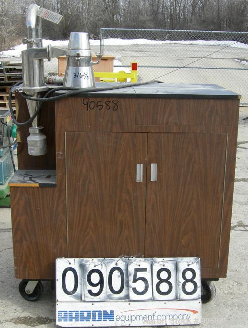 Used: Mikro ACM pulverizer, model 1ACM, 316 stainless steel. 20 to 70 CFM.Approximately 4 1/2" diameter grinding chamber with liner, approximately 2 1/2" diameter separator wheel.Rotor speed 22,000 r...