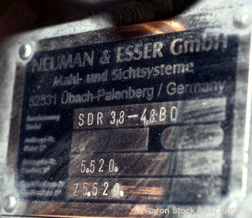 Used Neuman & Esser Impact Classifier System, 304 Stainless Steel. Consisting Of: (1) Radial Classifier, model SDR3.8-4.8BD, serial#z5520. Driven by a 3.45 kw, 3/60/460 volt, 3495 rpm motor, wheel dr...