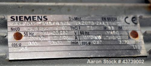 Used Neuman & Esser Impact Classifier System, 304 Stainless Steel. Consisting Of: (1) Radial Classifier, model SDR3.8-4.8BD, serial#z5520. Driven by a 3.45 kw, 3/60/460 volt, 3495 rpm motor, wheel dr...