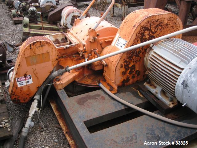 USED: Pulva Corp Pulverizer, model C, carbon steel. Double screw feed. Driven by a 3/4 hp motor. Main drive is a 40 hp, 230/460 volt motor. Base mounted.