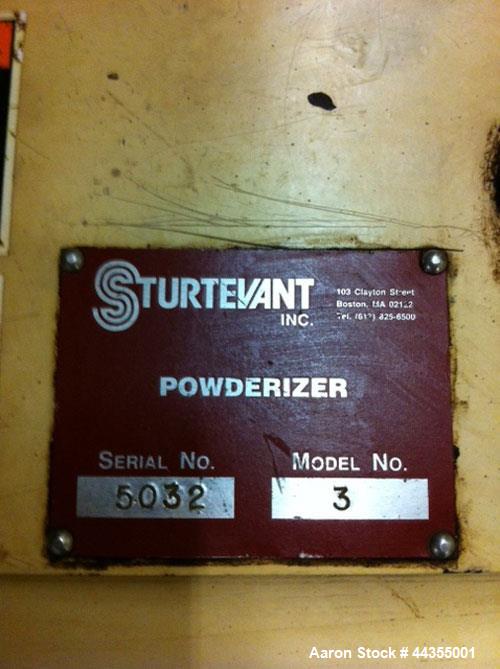 Used Stainless Steel Sturtevant Powderizer Model NSP-3