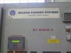 Used Hosokawa Mikropul Pulverizer, Model 40ACM.  Carbon Steel Construction.  Includes; AZO Sifter, Model E650, Cyclone, Mikro-Pulsaire Dust Collector, Schmalz Box Lifter, Toledo Scale and Control.  C...