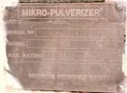 Used Micron Powder Systems Mikro Pulverizer Hammer Mill, Model 4SCB, Carbon Steel. 20
