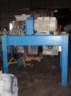 Used Micron Powder System Pulverizer, Model 4TH, stainless steel. Triple horizontal screw feeder with hopper. Pulverizer driven by a 75 hp motor. Mounted on a carbon steel frame.
