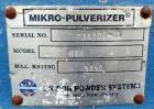 Used Hosokawa Micron Pulverizer, Model 4TH, Carbon Steel. Triple horizontal screw feeder with motor, 100 hp main drive, 3450 rpm rotor speed, triple horizontal screw feeder with .75 hp feeder drive, ...