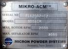 Used Hosokawa Micron Powder Systems Air Classifying Mill, Model Mikro-ACM 300.