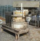 Used Micron Powder Systems Air Classifying Mill, Model 60ACM, Carbon Steel. Approximate 30’’ diameter grinding chamber. Maximum rotor speed 3000 rpm, driven by a 125hp, 3/60/460 volt, 1780 rpm motor....
