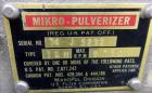 Used Mikro Pulverizer Hammer Mill, Model 1SH, 304 Stainless Steel