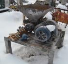 Used Mikro Pulverizer, Model 2DH, Carbon Steel. Rotor with (2) rows of swinging hammers. Dual screw feed driven by a 3/4 hp, 3/60/208-220/440 volt motor. Main drive is 15 hp, 3/60/208-220/440 volt mo...