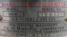 Used: Mikro ACM pulverizer, model 1ACM, 316 stainless steel. 20 to 70 CFM.Approximately 4 1/2