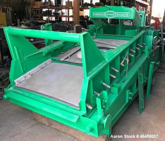 Used Derrick 4' x 8' High Frequency Sandwich Shaker Screen