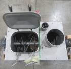 Used Kason Ribbon Blender, Stainless Steel. Driven by 4hp, 3/60/230/460 volt, 1763/15 rpm gear motor. Center bottom outlet.