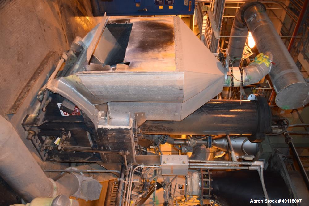 Used Farrel Banbury Mixer, Model 9D. Approximate chamber gross volume 182 liters (48 gallons, 11,120 cubic inches), approximate compound capacity 390 pounds. Jacketed chrome plated sides and door top...