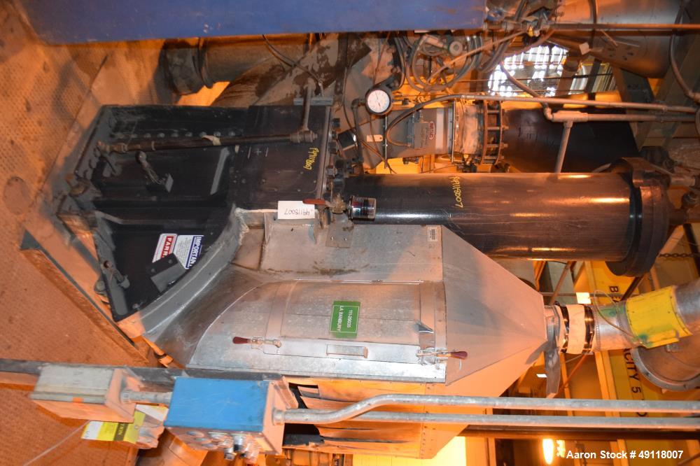 Used Farrel Banbury Mixer, Model 9D. Approximate chamber gross volume 182 liters (48 gallons, 11,120 cubic inches), approximate compound capacity 390 pounds. Jacketed chrome plated sides and door top...