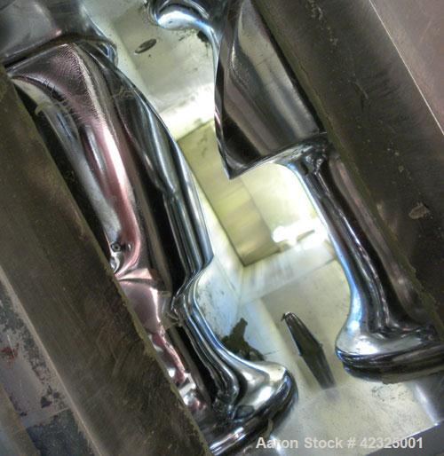 Used Farrel Laboratory Size Banbury Mixer, Model BR1600. Chamber net volume 1.6 liters (0.41 gallons), approximate compound capacity 1.2 kg (2.6 pounds). Jacketed stainless steel sides, rated 150 psi...