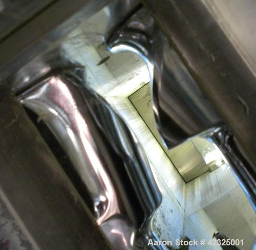 Used Farrel Laboratory Size Banbury Mixer, Model BR1600. Chamber net volume 1.6 liters (0.41 gallons), approximate compound capacity 1.2 kg (2.6 pounds). Jacketed stainless steel sides, rated 150 psi...