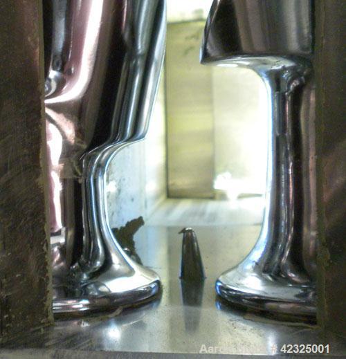 Used Farrel Laboratory Size Banbury Mixer, Model BR1600. Chamber net volume 1.6 liters (0.41 gallons), approximate compound capacity 1.2 kg (2.6 pounds). Jacketed stainless steel sides, rated 150 psi...