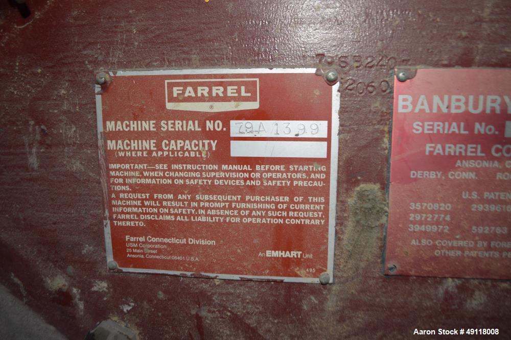 Used Farrel Banbury Mixer, Model F80.