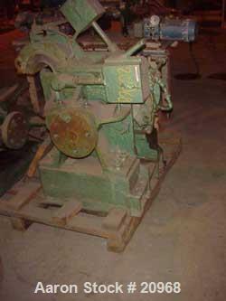 Used- Banbury Mixer, Model 00, Carbon Steel. Chrome plated steel rotor, body and ends. Capacity 5 pounds at 1.25 SP gravity,...