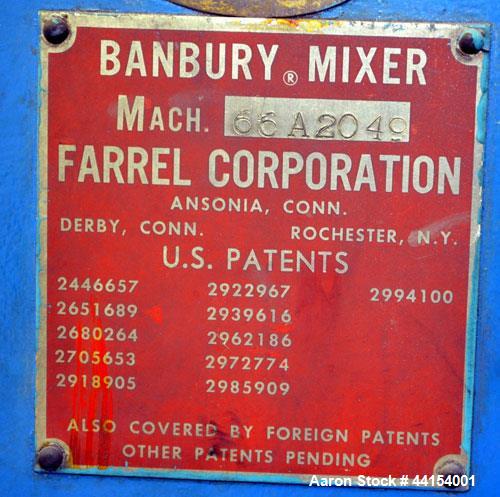 Used Farrel Banbury Mixer, Model 00C
