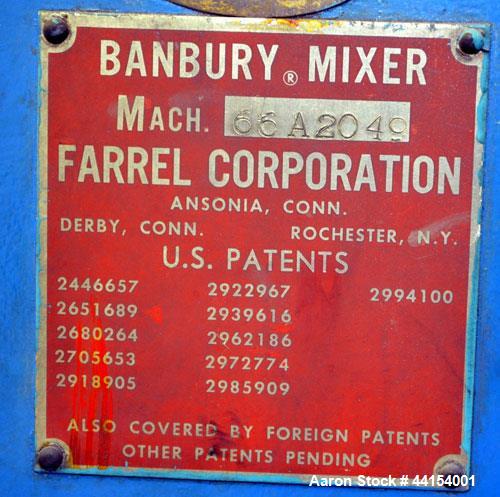 Used- Farrel Banbury Mixer, Model 00C