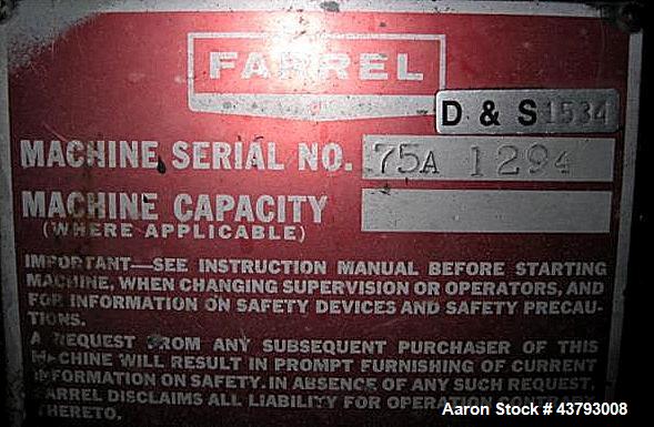 Used Farrel Banbury Mixer, Size BR