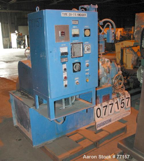 Used: Moriyama dispersion mixer, batch mixer/compounder, type D3-7.5. 3 liter mi