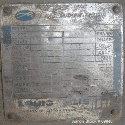 Used Carbon Steel Stewart Bolling Spiral Flow Banbury Style Mixer, Model "00"
