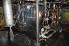 Used Farrel Banbury Mixer, Model 9D. Approximate chamber gross volume 182 liters (48 gallons, 11,120 cubic inches), approximate compound capacity 390 pounds. Jacketed chrome plated sides and door top...