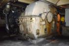 Used Farrel Banbury Mixer, Model 9D. Approximate chamber gross volume 182 liters (48 gallons, 11,120 cubic inches), approximate compound capacity 390 pounds. Jacketed chrome plated sides and door top...