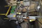 Used Farrel Banbury Mixer, Model 9D. Approximate chamber gross volume 182 liters (48 gallons, 11,120 cubic inches), approximate compound capacity 390 pounds. Jacketed chrome plated sides and door top...