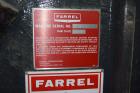 Used Farrel Banbury Mixer, Model 9D. Approximate chamber gross volume 182 liters (48 gallons, 11,120 cubic inches), approximate compound capacity 390 pounds. Jacketed chrome plated sides and door top...