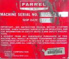 Used Farrel Laboratory Size Banbury Mixer, Model BR1600. Chamber net volume 1.6 liters (0.41 gallons), approximate compound capacity 1.2 kg (2.6 pounds). Jacketed stainless steel sides, rated 150 psi...