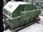 Used Farrel Pomini Banbury Mixer, Model F80. Jacketed chamber, drop door design. 4 wing style cored rotors, approximately 35-70 rpm. Mixing chamber 21.2 gallon (80 liter), max batch weight 132 pounds...