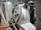 Used Farrel Pomini Banbury Mixer, Model F80. Jacketed chamber, drop door design. 4 wing style cored rotors, approximately 35-70 rpm. Mixing chamber 21.2 gallon (80 liter), max batch weight 132 pounds...