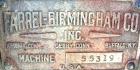 Used Farrel Banbury Mixer, Model 00C. Jacketed chamber, drop door design, rated 150 PSI water or steam. Wing style cored rotors, approximately 125/62.5 RPM. Gross chamber liquid capacity 1.2 gallons....