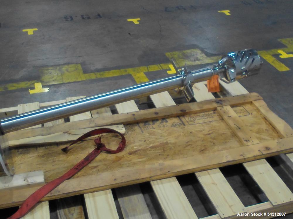 Unused- Admix Tote Base Mixer, Model Rotosolver. 40 HP. Stainless steel. Model250RS175:Shaft speed 1750 rpmMotor: 40HP, 1750 rpm, explosion proof, 3/60/230/460vShaft: 3.15" - diameter (limit 55 thru ...