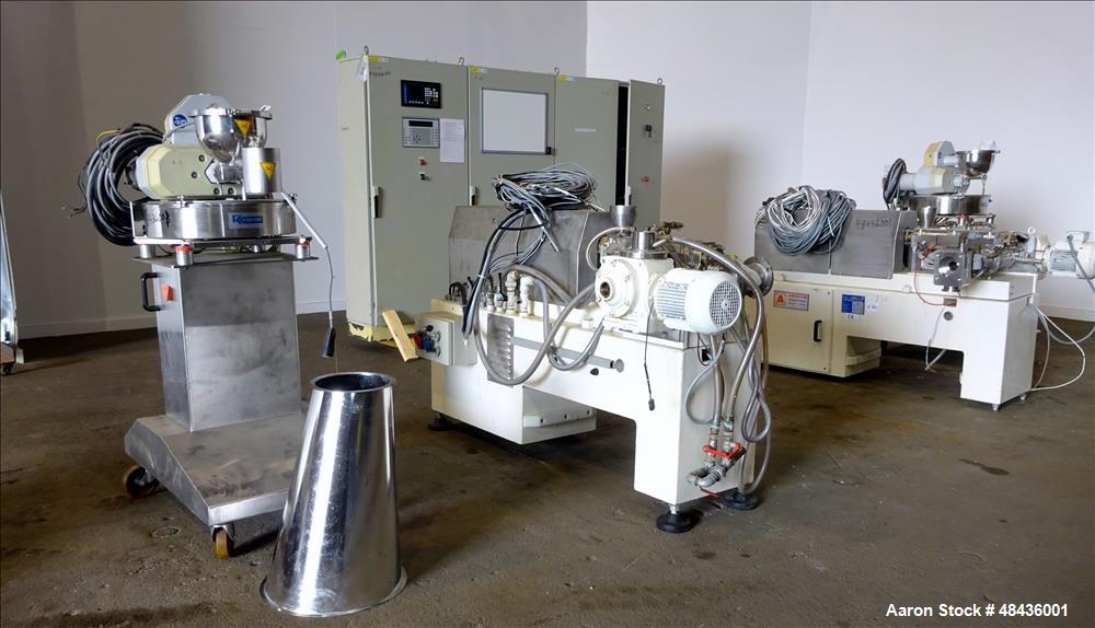 Used F. Aoustin Malaxeur Extrudeur / Extruder Twin-Screw Continuous Mixing/Extr