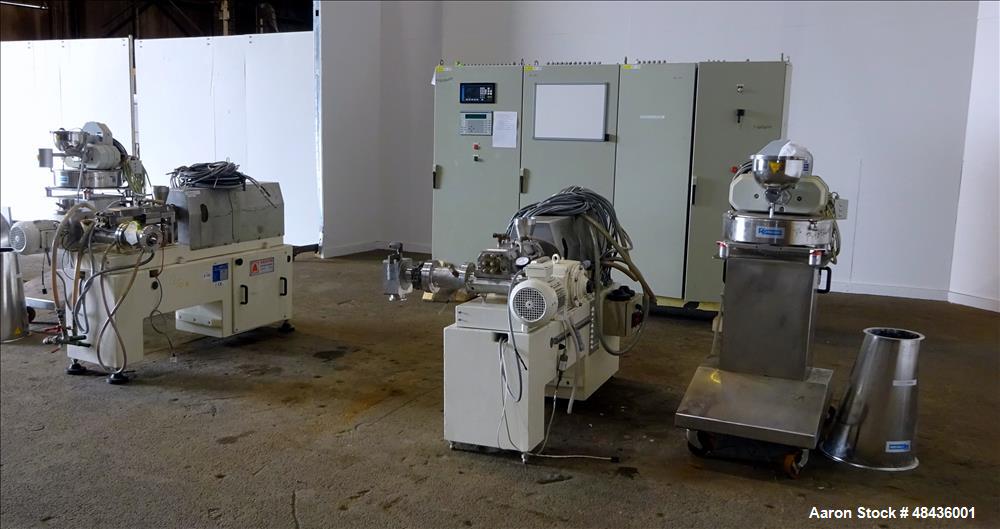 Used F. Aoustin Malaxeur Extrudeur / Extruder Twin-Screw Continuous Mixing/Extr