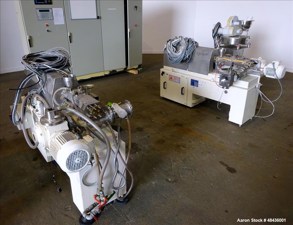 Used F. Aoustin Malaxeur Extrudeur / Extruder Twin-Screw Continuous Mixing/Extr