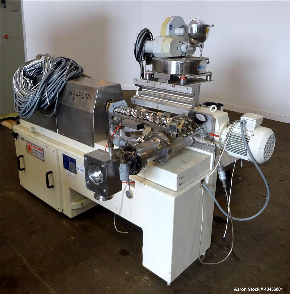 Used F. Aoustin Malaxeur Extrudeur / Extruder Twin-Screw Continuous Mixing/Extr