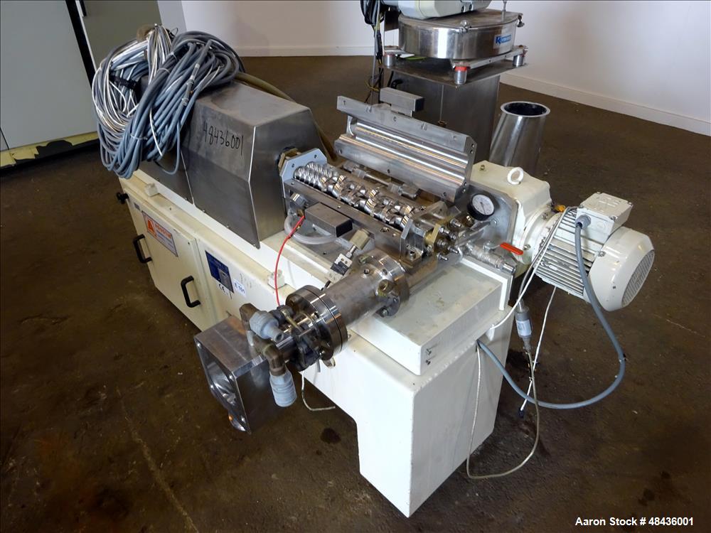 Used F. Aoustin Malaxeur Extrudeur / Extruder Twin-Screw Continuous Mixing/Extr