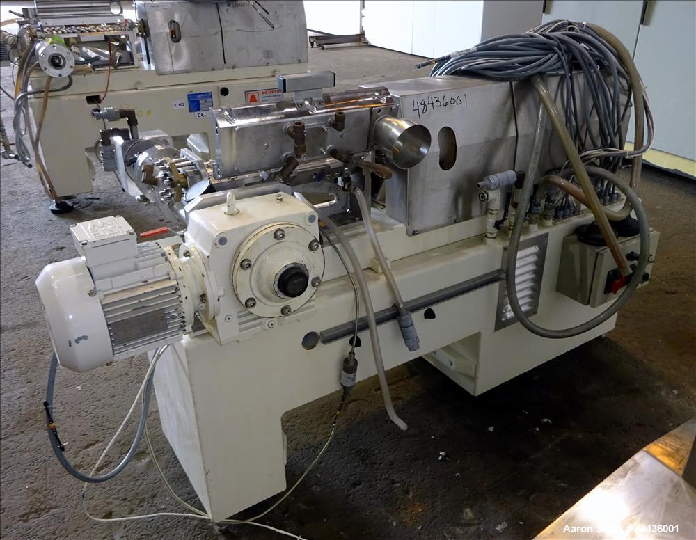 Used F. Aoustin Malaxeur Extrudeur / Extruder Twin-Screw Continuous Mixing/Extr