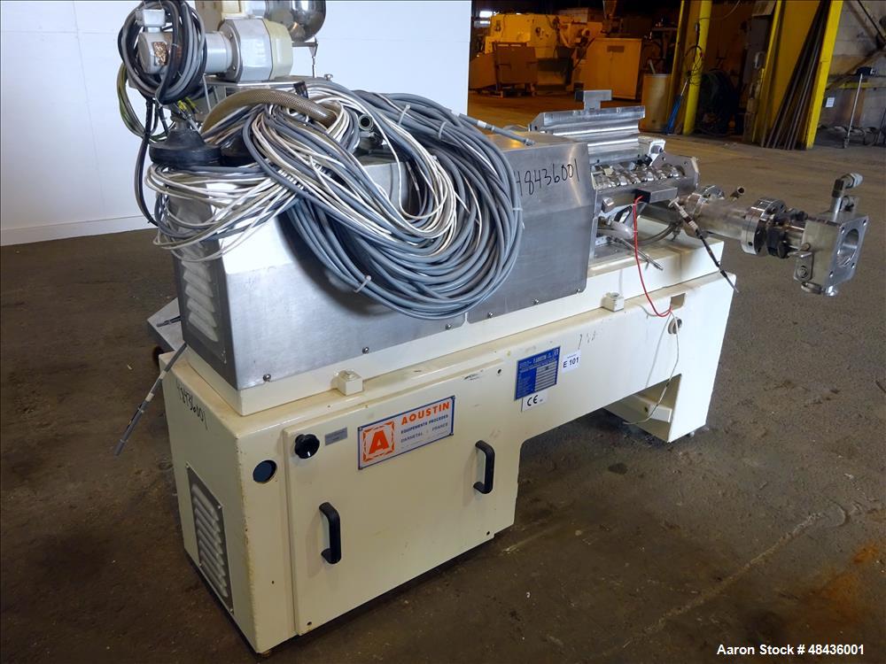 Used F. Aoustin Malaxeur Extrudeur / Extruder Twin-Screw Continuous Mixing/Extr